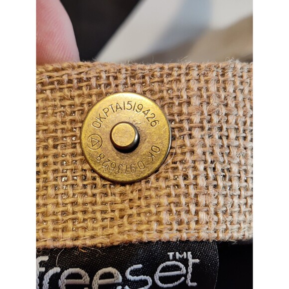 Freeset Tan Burlap Small Tote Bag w/ Cute Colorful Owl Appliques, Gift Bag - Picture 4 of 8